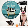 89Customized Dog Bath Soap Personalized Wood Sign