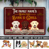 89Customized Dog Backyard Bark & Grill Funny Personalized Printed Metal Sign 2