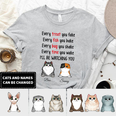 89Customized I'll Be Watching You Cat Lovers Funny Personalized Shirt