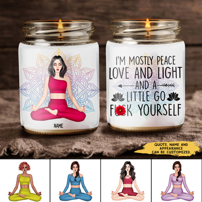 89Customized Inhale the good sh*t exhale the bullsh*t Yoga gift Personalized Candle