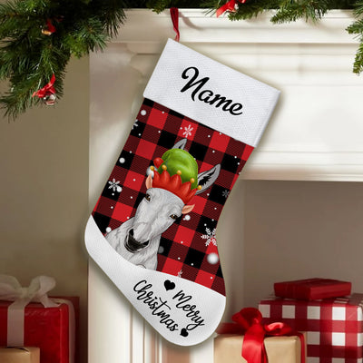 89Customized Donkey Personalized Christmas Stocking