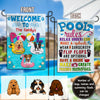 89Customized Welcome To The Family Pool With Our Dogs Personalized 2 Sided Flag