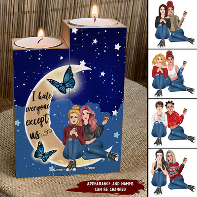 89Customized There Is No Greater Gift Than Friendship Personalized Candle Holder