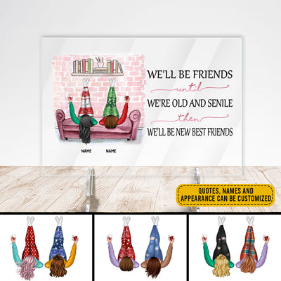 89Customized We're going to be best friends forever until we're old & gray Personalized Spotify Frame