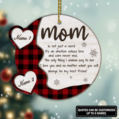 89Customized Mom Thanks for all the times that I forgot to say thank you Personalized Ornament