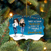 89Customized Sweet as sugar hard as ice double the trouble and friends for life Personalized Ornament