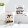 89Customized A woman cannot survive on books alone she also needs cats Personalized Mug