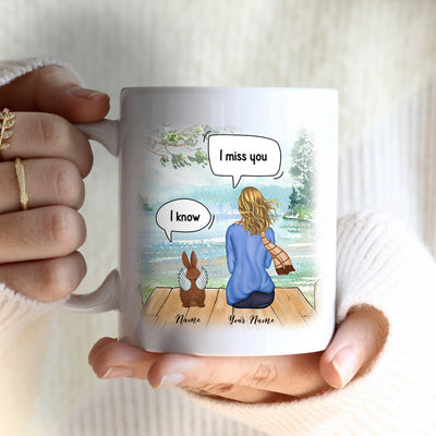 89Customized Forever in my heart Bunny Lovers Personalized Mug