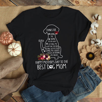 89Customized 2D Shirt Family Happy Mother's Day To The Best Dog Mom
