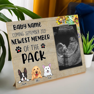 89Customized Newest member of the pack personalized photo clip frame