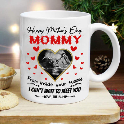 89Customized I Can't Wait To Meet You Mommy Personalized Mug