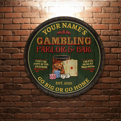 89Customized Gambling parlor & bar Customized Wood Sign
