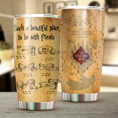 89Customized Such a beautiful place to be with friends Marauder's Map Tumbler
