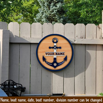 89Customized Navy anchor graduation personalized wood sign