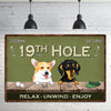 89Customized 19th hole Dog Customized Printed Metal Sign