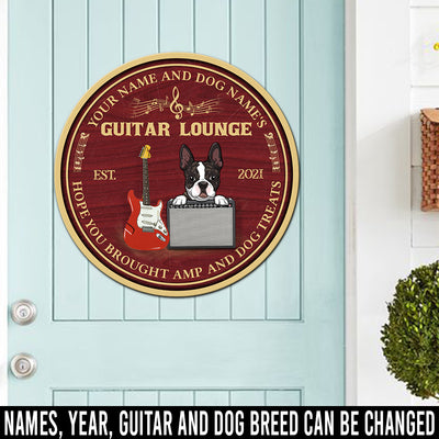 89Customized Hope you brought amp and dog treats personalized wood sign