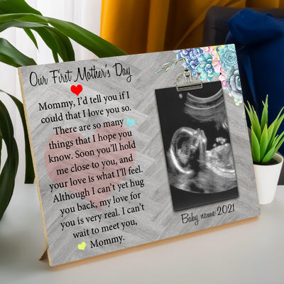 89Customized Our first Mother's day personalized photo clip frame