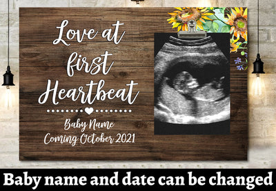89Customized Love at first Heartbeat ultrasound personalized photo clip frame