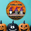 89Customized Trick or Treat Halloween Cats Personalized Wood Sign