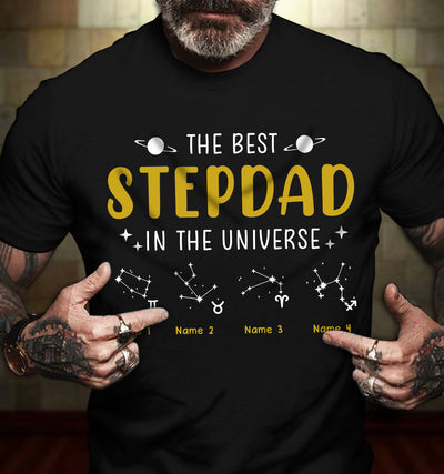 89Customized The Best Dad in The Universe Horoscope Zodiac Astrology Shirt
