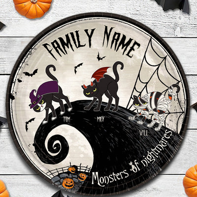 89Customized Monsters of nightmares Wood Sign