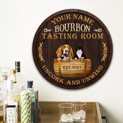89Customized Bourbon tasting room Customized Wood Sign