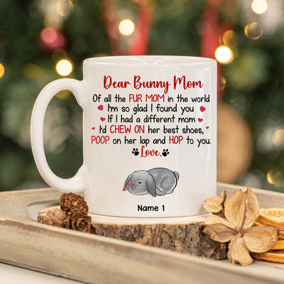 89Customized Dear Bunny Mom Personalized Mug