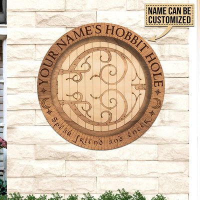 89Customized Hobbit hole personalized wood sign