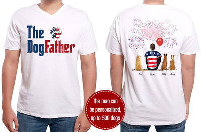 89Customized The dogfather happy 4th july Customized 2-Sided Shirt