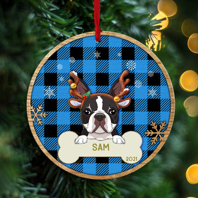 89Customized Christmas Bone Personalized Dog Ornament