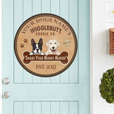89Customized Dog wigglebutt cookie co personalized wood sign