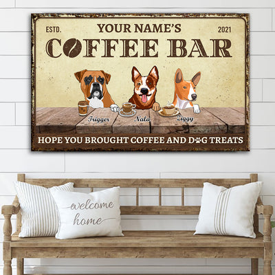89Customized Coffee bar Dogs Customized Printed Metal Sign
