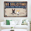 89Customized No soliciting See dogs for details personalized printed metal sign