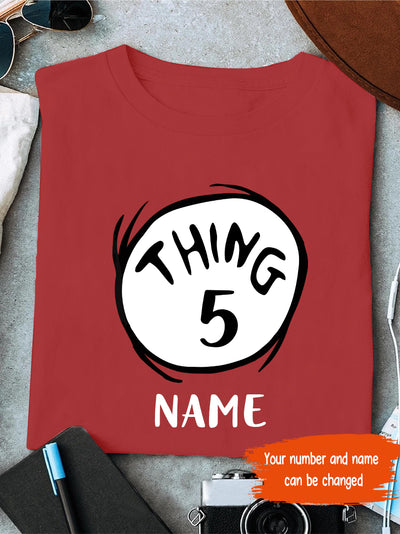 89Customized Thing 1, thing 2 personalized shirt