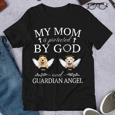 89Customized This girl is protected by Jesus and guardian angels Tshirt
