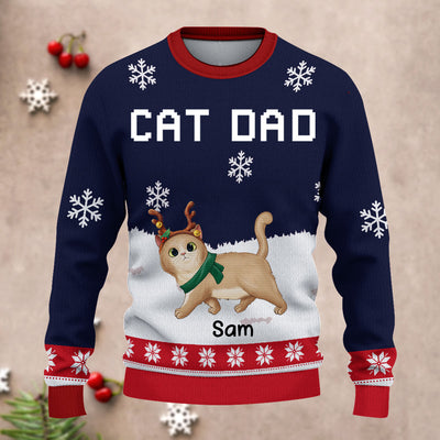 89Customized Cat Dad/Mom Personalized Sweater
