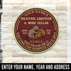 89Customized Beaver liqueur and wine cellar personalized wood sign