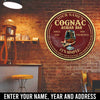 Enjoy your cognac and savor your cigar personalized wood sign