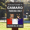89Customized Camaro Parking sign dog lover violators will be towed Customized Printed Metal Sign