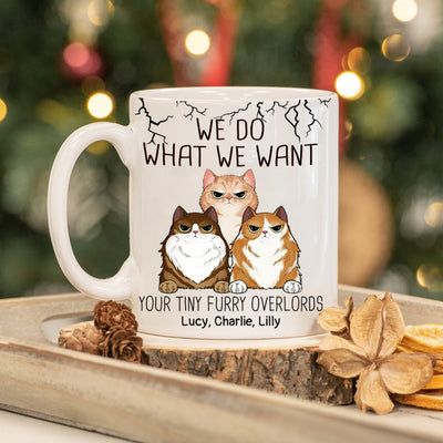 89Customized We do what we want your tiny furry overlords cat personalized mug