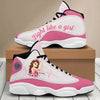 89Customized Fight like a girl strong woman personalized Air JD13 shoes