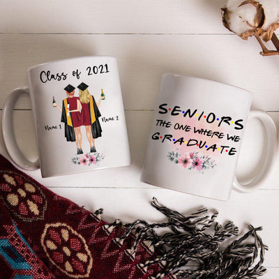 89Customized Personalized Mug 2 Best Friends Seniors Graduate 2021