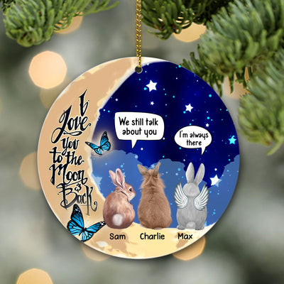 89Customized I Miss You Rabbit Memorial Personalized Ornament