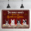 89Customized Dog Backyard Bark & Grill Funny Personalized Printed Metal Sign 2