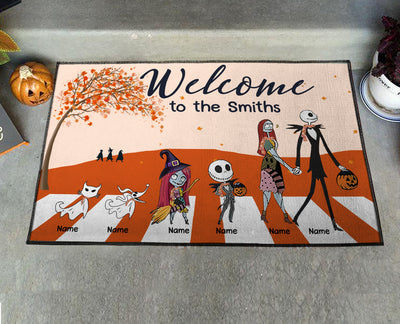89Customized Welcome to the nightmare autumn personalized doormat