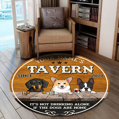 89Customized Tavern dog Customized Round Rug