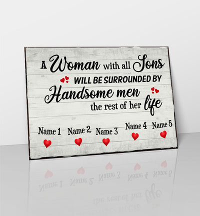 89Customized Personalized Horizontal Pallet Sign Family Woman Of All Sons