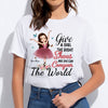 89Customized Give a girl the right shoes and she can conquer the world Customized Shirt