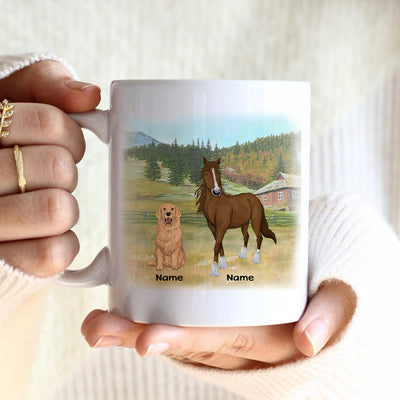 89Customized Sometimes Dirt Horse Hair And Dog Slobber Are Just Good For The Soul Mug