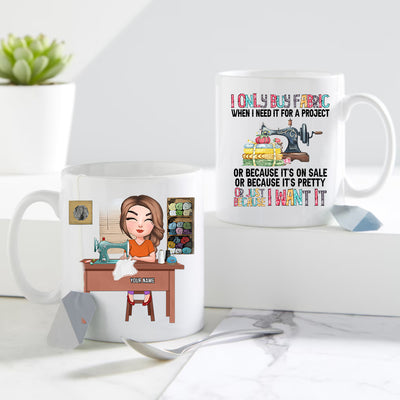 89Customized My sewing space is my happy place chibi personalized mug
